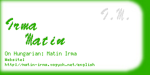irma matin business card
